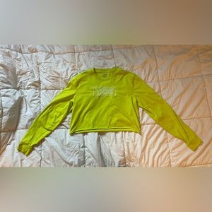 Vans cropped long sleeve neon yellow/green